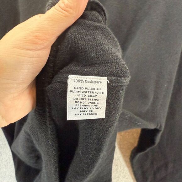 Mens Alashan Size XL Black Cashmere Sweater Crewneck Classic Soft Capsule Luxury - Picture 4 of 10